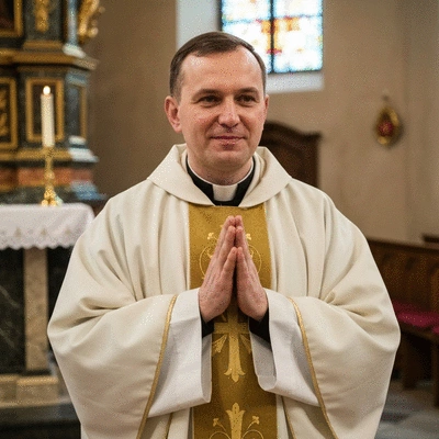 Maksymilian Kolbe, young priest portrait, inspiring faith
