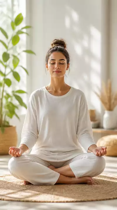 Person meditating peacefully, representing forgiveness
