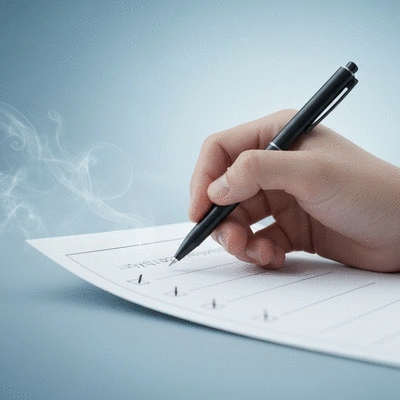 Person holding a checklist for spiritual preparation