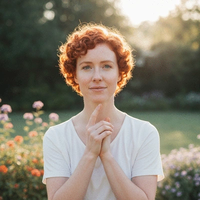 Person reflecting in a quiet, spiritual setting